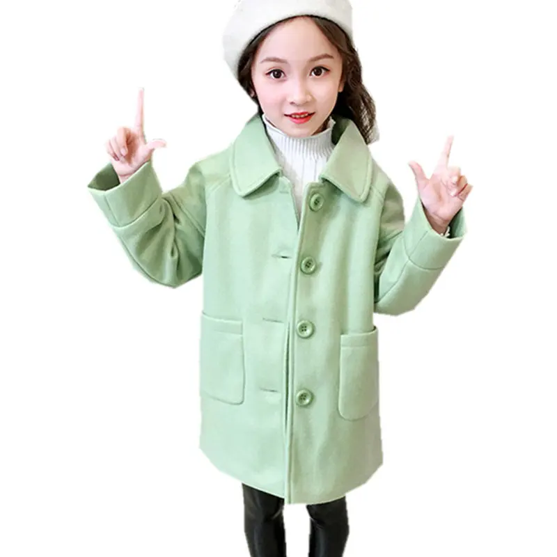 Toamna Adolescente Haină de Lână Groasă Cald Jacheta Copii pentru Fete de Iarna Șanț Îmbrăcăminte exterioară Imbracaminte Copii 6 8 10 12 13 Ani