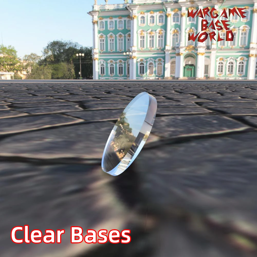 TRANSPARENT / CLEAR BAZE pentru Miniaturi - wargame oval baze 75x42mm oval baze
