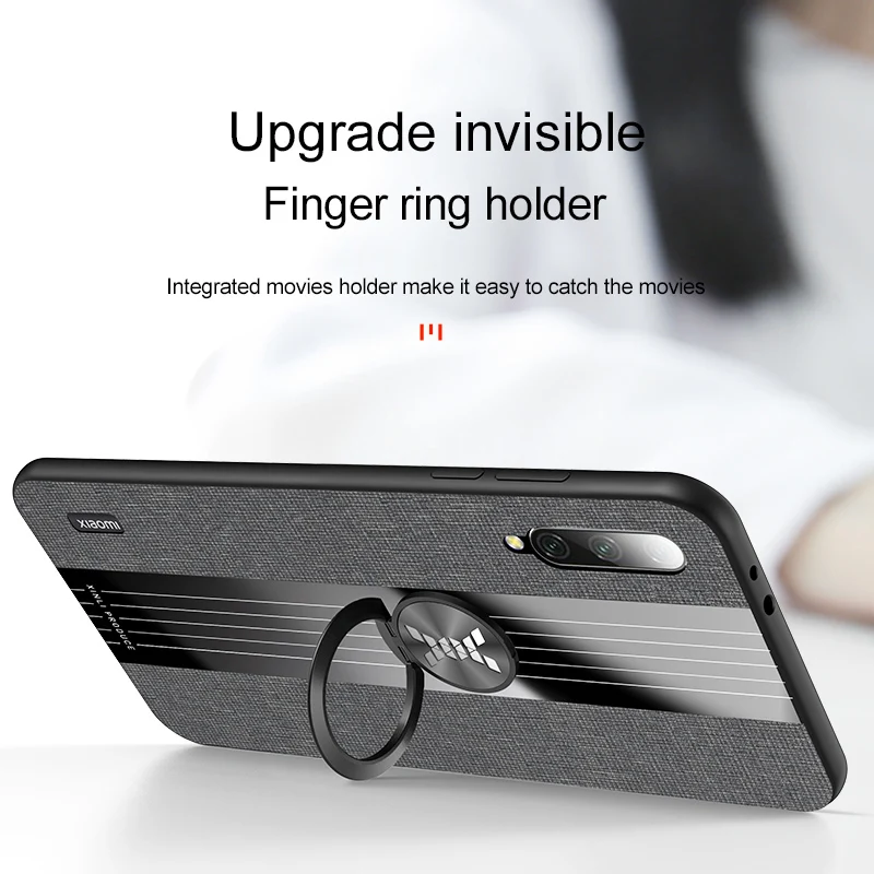 Ultra Subțire de Lux Pânză Telefon Caz pentru Xiaomi Mi A3 A3Pro A3Lite Funda MiA3 A3 Pro Lite Degetul inelar, rezistent la Șocuri Capace Spate