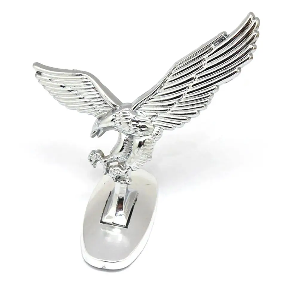 Universal 3D Vultur Emblema Logo-ul Auto Capota Fata Ornament Capac Masina Chrome Vultur Insigna pentru Auto Fața Autocolante alb-Argintiu