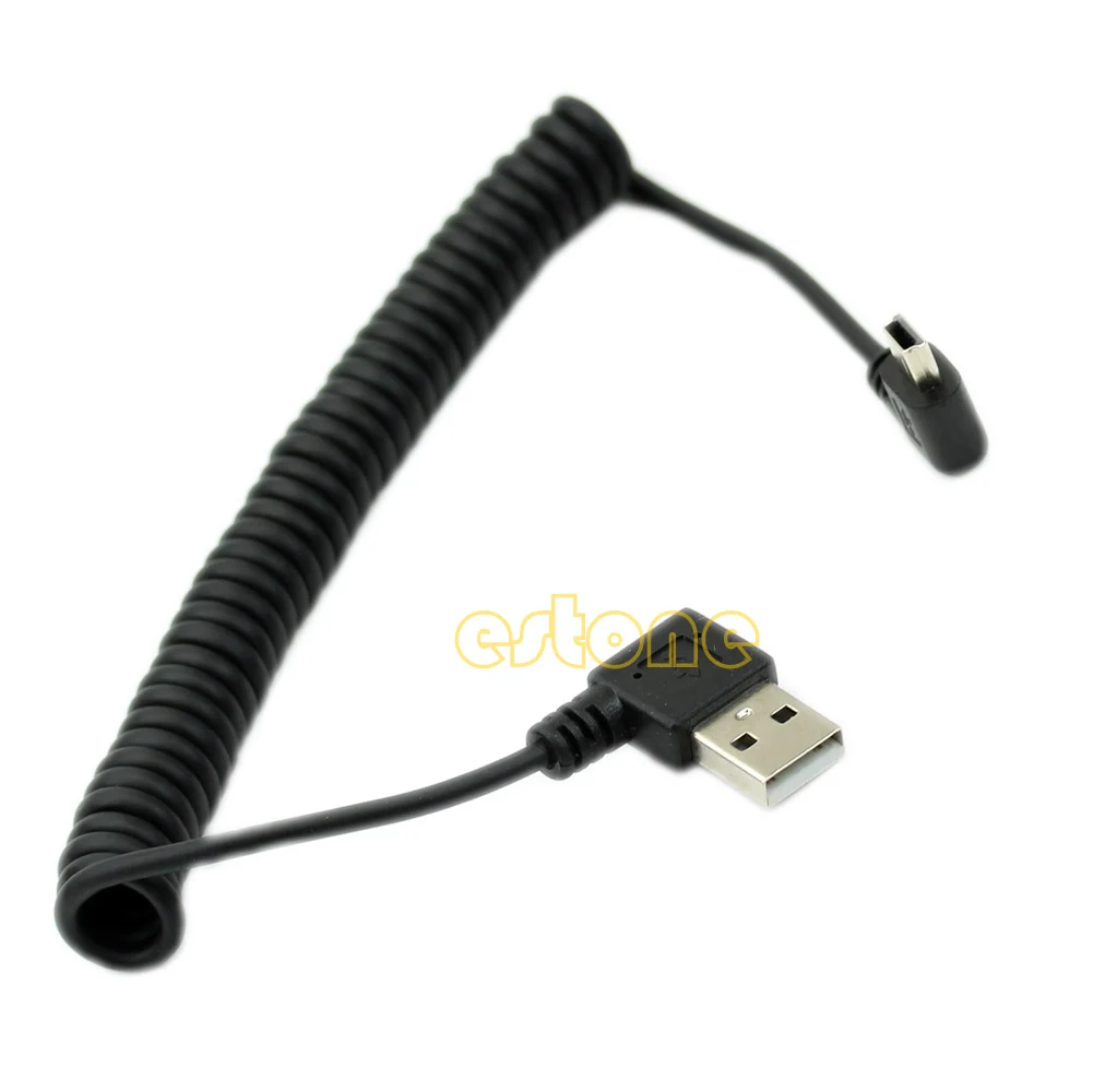 USB 2.0 stânga Unghi de 90 de Grade, Un Bărbat a Plecat Unghi Mini 5p B Masculin Primăvară Cablu XXUC