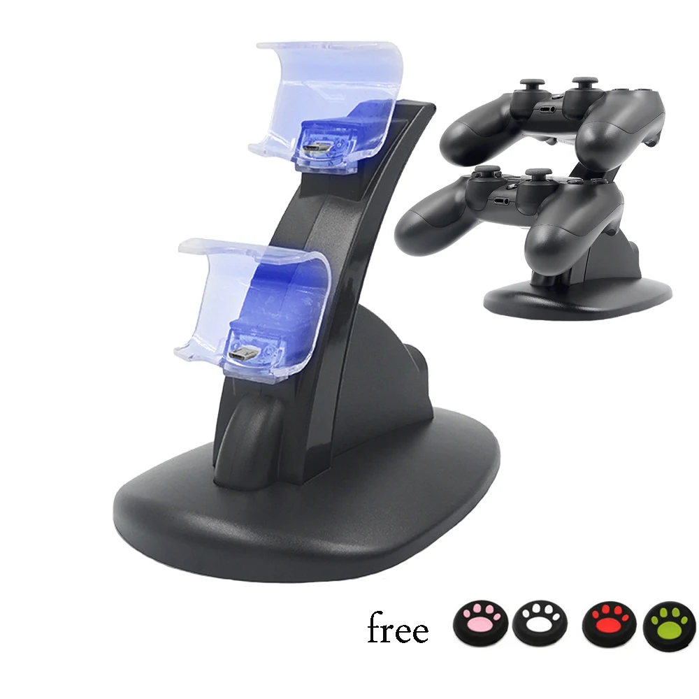 USB Gamepad Dual Charger Controler de Joc tensiune Alimentare Stație de Încărcare Stand Pentru Sony Playstation 4 PS4 Pro Slim dualshock 4