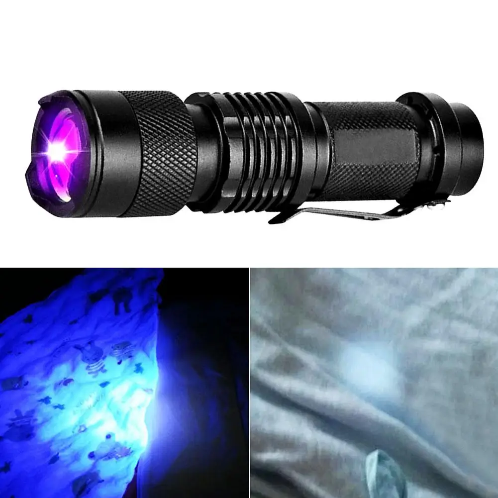 UV Ultra Vio-să Lanterna LED cu Zoom 3 Moduri Lanterna Blacklight de Lumină Lampă cu LED-uri Lanterna 3 Moduri Lanterna Blacklight Lumina Lămpii
