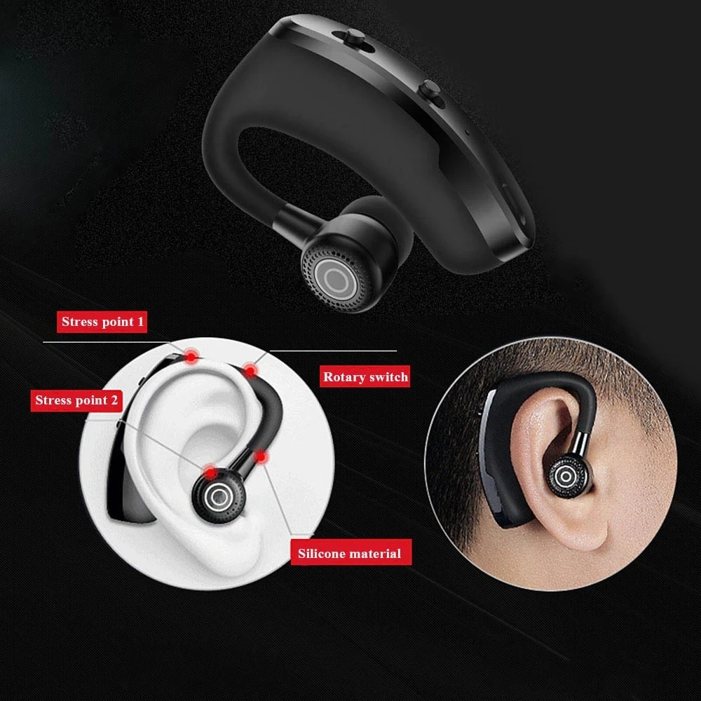 V9 Wireless Bluetooth Headset Sport Căști Handsfree Casti Bluetooth Sport De Afaceri Bas Căști Cu Microfon Pentru XIaomi