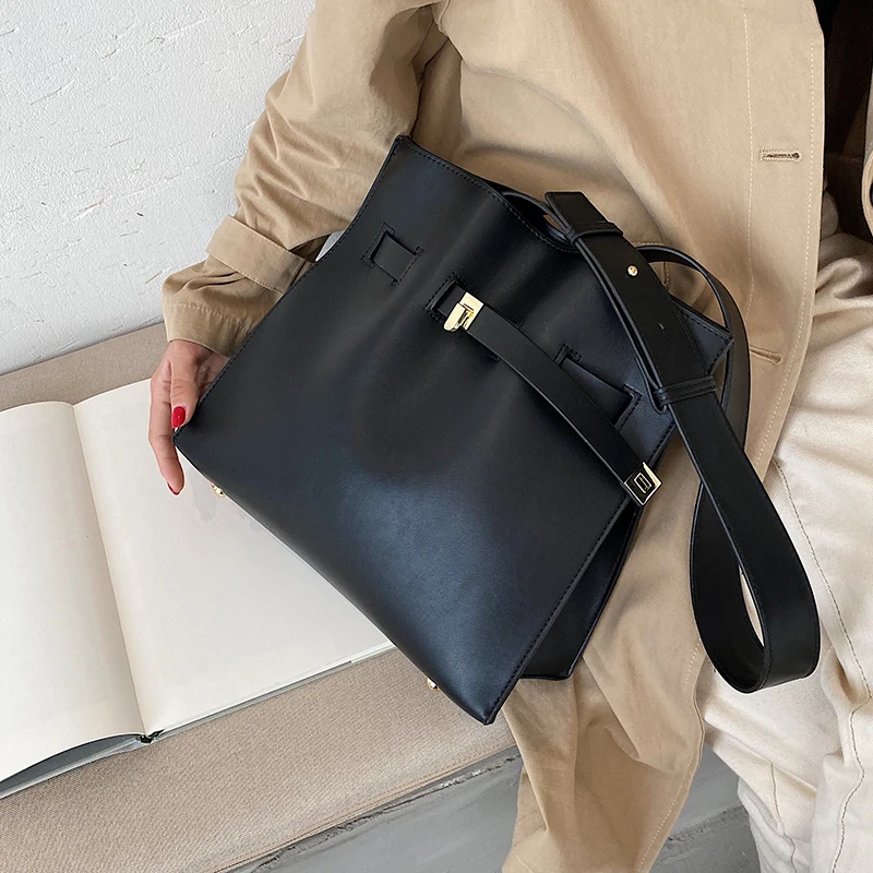 Vintage sac Găleată Mare 2020 Noua Moda de Înaltă Calitate din Piele PU pentru Femei Geantă de mână de Designer de Mare capacitate, Umăr Geanta Messenger