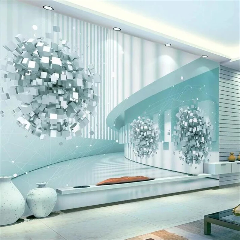 Wellyu gazete de perete decor acasă tapet Personalizat Trei-dimensională de spațiu, tehnologie de viitor, construirea TV de perete de fundal