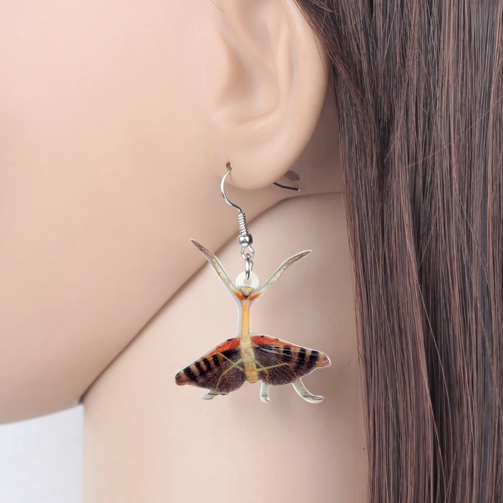 WEVENI Acrilice Moda Mantis Diavolul Cal Cercei Picătură Legăna Noi mult Timp la Modă Insecte Bijuterii Pentru Femei, Fete Farmece Dropship