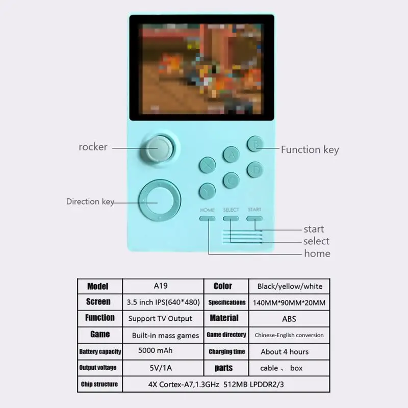 Wireless Player Versiunea Retro Jocuri Lunii Cutie de Comori Nostalgic Portabile Versiunea de Tineret Ecran Ips Jocuri Built-in Wifi