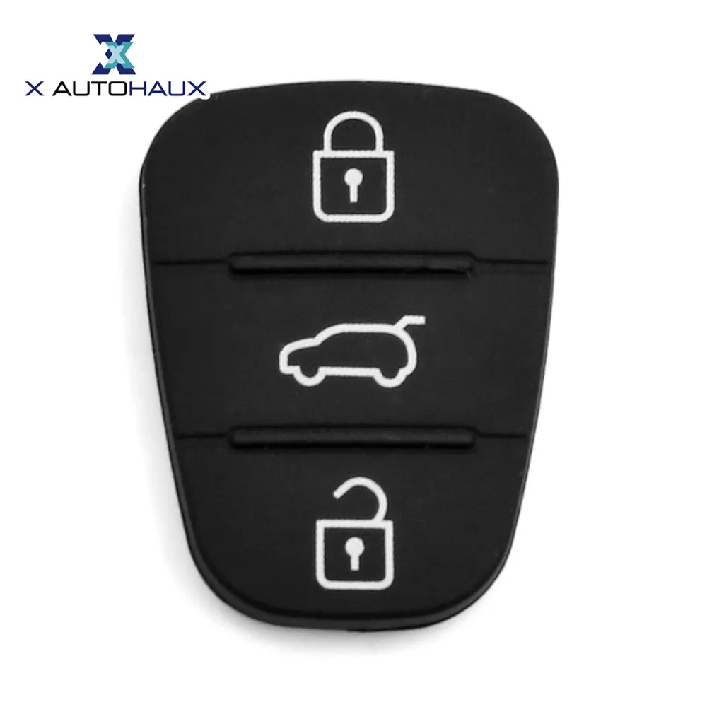 X AUTOHAUX 3 Butoane de la Distanță Masina Fob Cazul Introduce Cauciuc Pad Tastatură de Înlocuire Pentru Hyundai