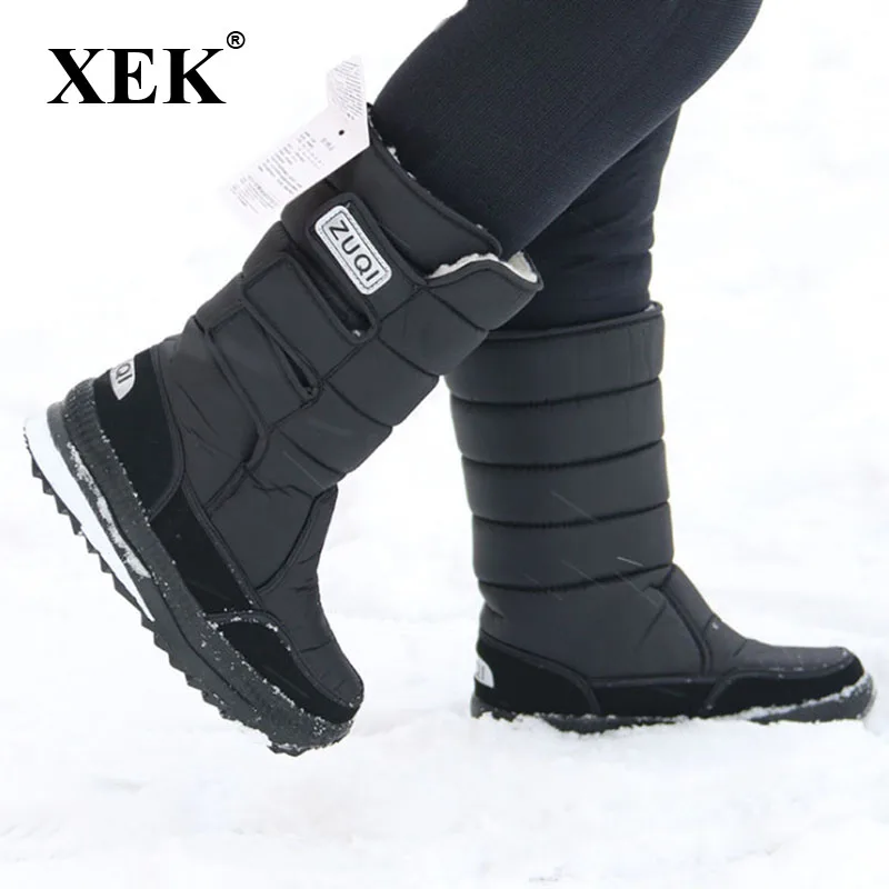 XEK 2018 Femei impermeabil de Iarna zapada ghete plus dimensiune 36-48 în aer liber cald femei încălțăminte de moda pantofi de lucru ZLL156