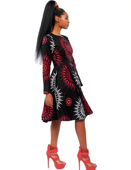 Africa De Îmbrăcăminte 2020 Doamnelor Moda Haine Africane Dashiki Rochie Midi Cu Maneci Lungi Din Africa Rochii Pentru Femei Halat Africaine