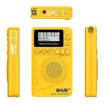 Buzunar Radio Digital Dab, 87.5-108Mhz Mini Dab+ Radio Digital cu Mp3 Player, Radio Fm, Ecran Lcd și Difuzoare