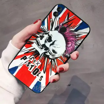 Craniu Punk Rock Cazul în care Telefonul Pentru Huawei honor Amice P 9 10 20 30 40 Pro 10i 7 8 x Lite nova 5t